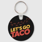 Porte-clés Allons voir TACO Empreintes de poulet (Verso)