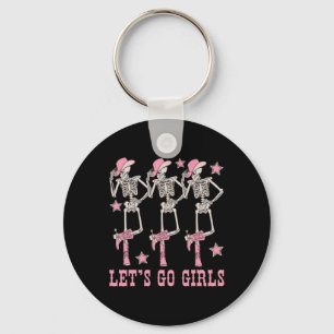 Porte-clés Allons-y Filles Danser Skeleton Cowgirl Bacheloret