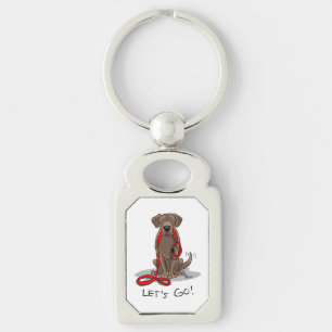 Porte-clés Allons-y ! Laboratoire de chocolat Labrador Retrie
