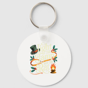 Porte-clés Allumez La Lampe Pas Le Rat Drôle De Noël Correspo