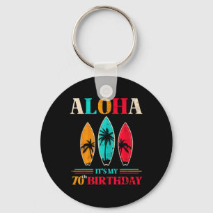 Porte-clés Aloha 70e anniversaire Hawaii plage tropicale surf