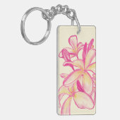 Porte-clés Aloha avec fleurs de Plumeria (Devant gauche)
