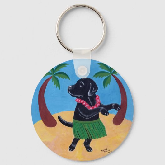 Porte-clés Aloha Black Labrador (Recto)