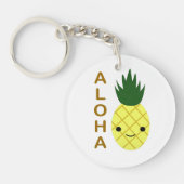 Porte-clés Aloha Cute Kawaii Ananas (Devant)