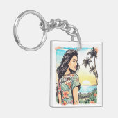 Porte-clés Aloha Girl (Devant gauche)