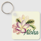 Porte-clés Aloha Joli Plumeria île Floral (Recto)