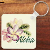 Porte-clés Aloha Joli Plumeria île Floral (Verso)