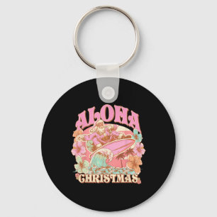 Porte-clés Aloha Noël Père Noël Surfant Hawaïen Mele