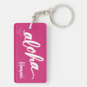 Porte-clés Aloha porte - clé avec de mini fleurs roses de (Dos)
