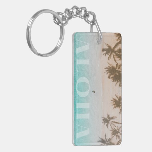 Porte-clés Aloha : Tropical Hawaiian Paradise Escape Custom (Devant gauche)