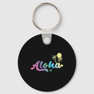 Porte-clés Aloha Vaporwave 80s Retro Hawaiian Boys Girls