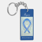 Porte-clés Alopecia Sensibilisation Bleu Ruban Angel Porte -  (Devant gauche)