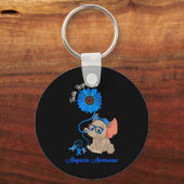 Porte-clés Alopecia Sensibilisation Foi éléphante Espoir Amou (Recto)