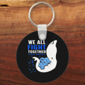 Porte-clés Alopecia Sensibilisation Nous combattons tous ense (Verso)