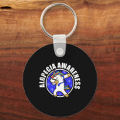 Porte-clés Alopecia Sensibilisation Perte de cheveux Guerrier (Recto)