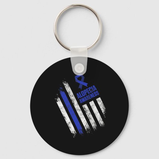 Porte-clés Alopecia Sensibilisation Perte de cheveux Guerrier (Recto)