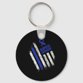 Porte-clés Alopecia Sensibilisation Perte de cheveux Guerrier (Verso)