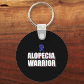 Porte-clés Alopecia Sensibilisation Perte de cheveux Guerrier (Recto)
