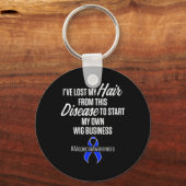 Porte-clés Alopecia Sensibilisation Perte de cheveux Guerrier (Verso)