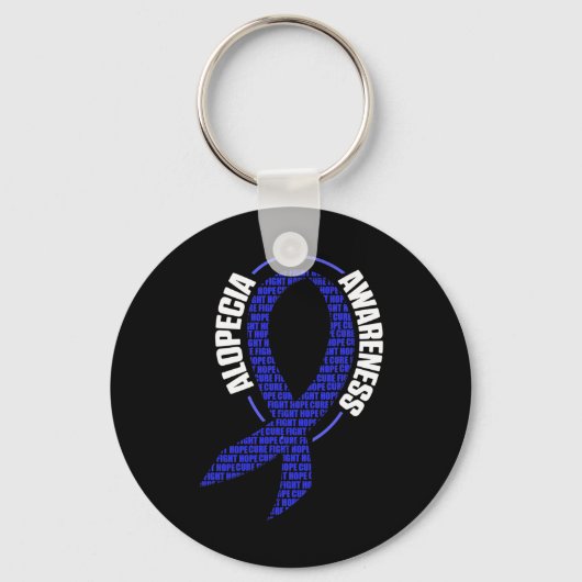 Porte-clés Alopecia Sensibilisation Perte de cheveux Guerrier (Recto)