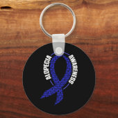 Porte-clés Alopecia Sensibilisation Perte de cheveux Guerrier (Recto)