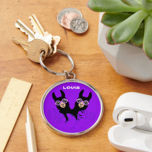 Porte-clés Alpaca llama Twins Anniversaire