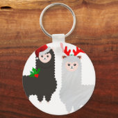 Porte-clés alpacas de rennes de noël (Recto)