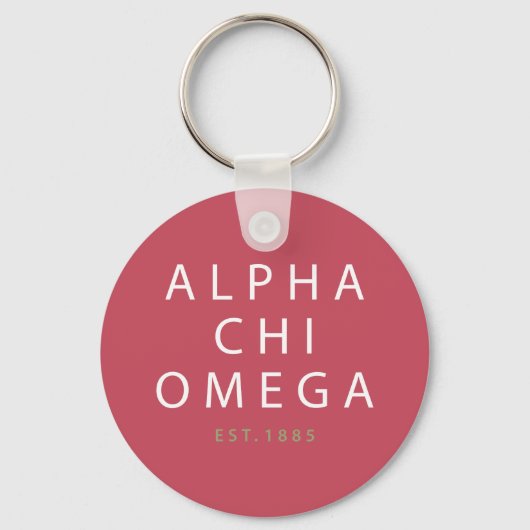 Porte-clés Alpha Chi Omega | Est. 1885 (Recto)