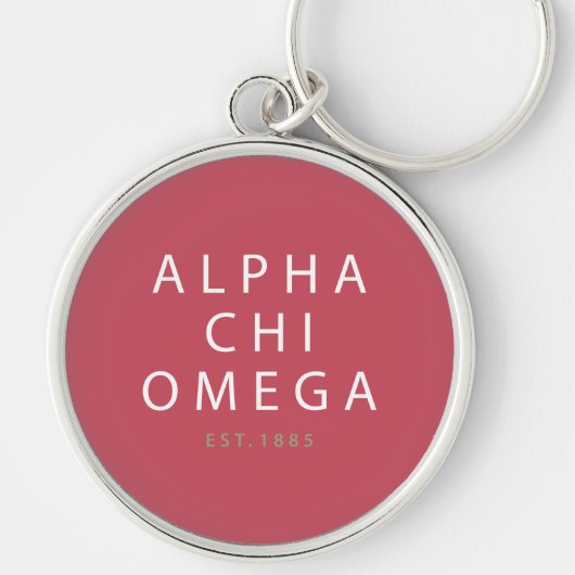 Porte-clés Alpha Chi Omega | Établi en 1885 (Devant)