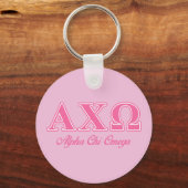 Porte-clés Alpha Chi Omega Lettres Roses (Recto)