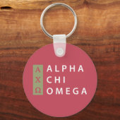 Porte-clés Alpha Chi Omega | Logo empilé (Recto)