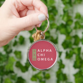 Porte-clés Alpha Chi Omega | Logo Empilé (Main)