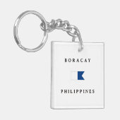 Porte-clés Alpha drapeau de piqué de Boracay Philippines (Devant gauche)