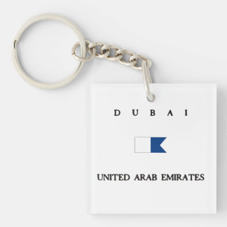 Porte-clés Alpha drapeau de piqué de Dubaï Emirats Arabes