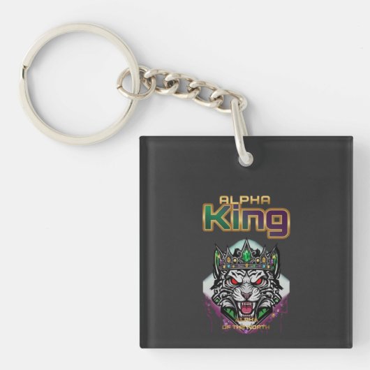 Porte-clés Alpha King lion emblem daily encouragement (Devant)