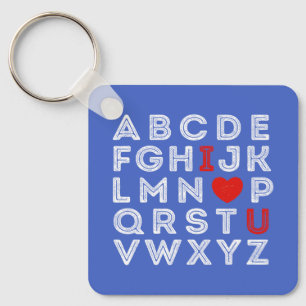 Porte-clés Alphabet ABC Je t'aime