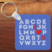 Porte-clés Alphabet ABC Je t'aime (Recto)