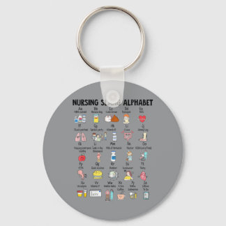 Porte-clés Alphabet adorable d'argot infirmier Vie infirmière