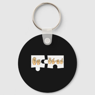 Porte-clés Alphabet American Sing Langue Asl Enseignant Be Ki