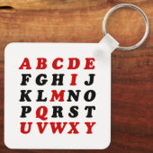 Porte-clés Alphabet anglais (Verso)