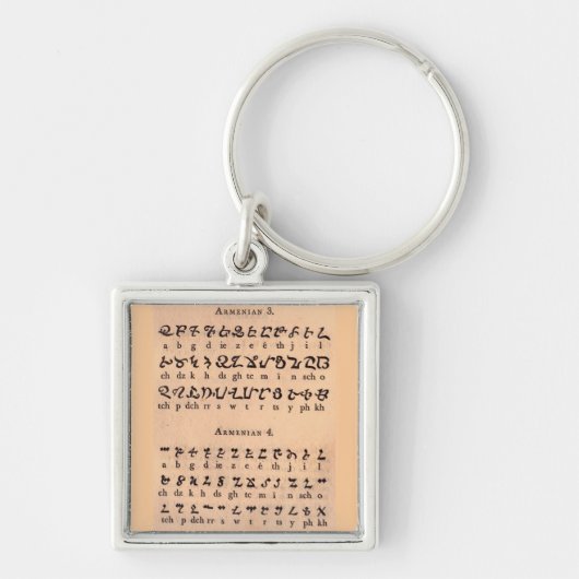 Porte-clés Alphabet arménien (Devant)