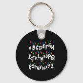 Porte-clés Alphabet Christmas Lights T Shirt Stranger Tee Gif (Recto)