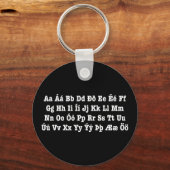 Porte-clés Alphabet islandais [Íslenska Stafrófið] (Verso)