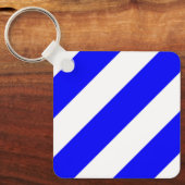 Porte-clés alphabet maritime numéro six symbole drapeau (Recto)