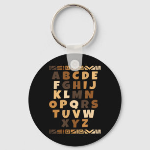 Porte-clés Alphabet Mélanine Mois de l'Histoire des Noirs Pro