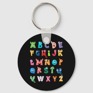 Porte-clés Alphabet Monstre Mignon Abc Halloween Professeur
