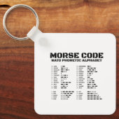 Porte-clés Alphabet phonétique de l'OTAN en code Morse (Recto)