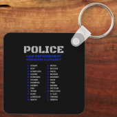 Porte-clés Alphabet phonétique du code de la police (Verso)