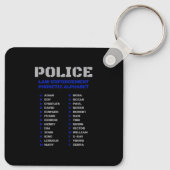 Porte-clés Alphabet phonétique du code de la police (Dos)