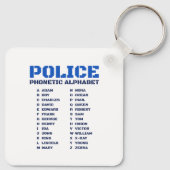 Porte-clés Alphabet phonétique pour les policiers (Dos)